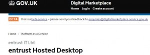 entrust Hosted Desktop on G-cloud 6
